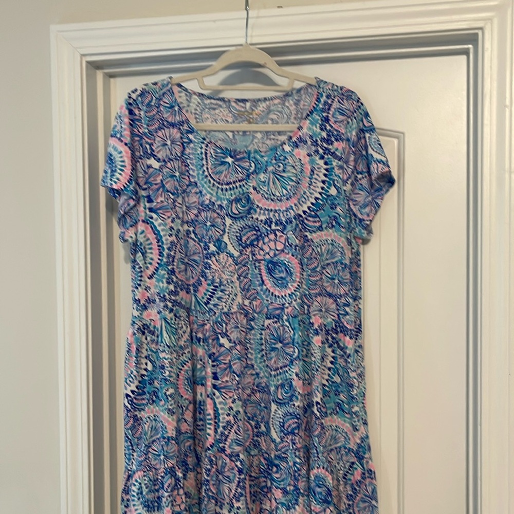 Lilly Pulitzer XXL dress Blue Grotto commotion in the ocean print